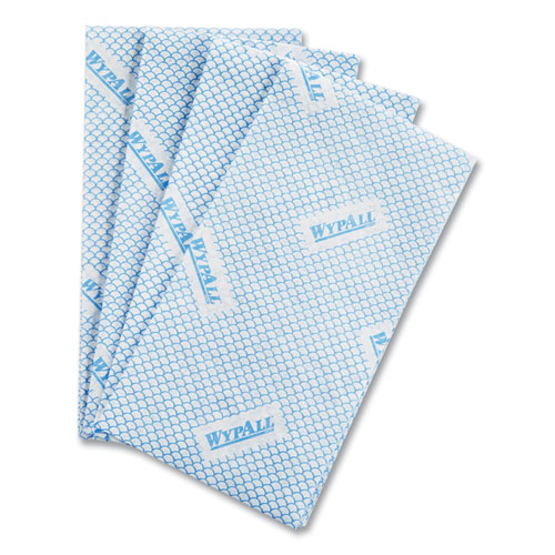 Image of Wypall® Heavy-Duty Foodservice Cloths, 12.5 X 23.5, Blue, 100/Carton