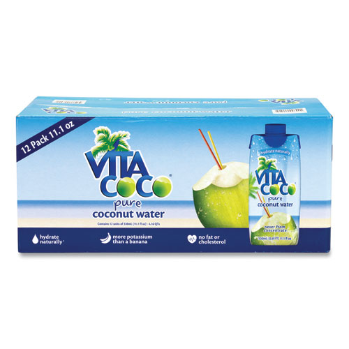Pure Coconut Water, 11.1 oz Box, 12/Box, Free Delivery in 1-4 Business Days