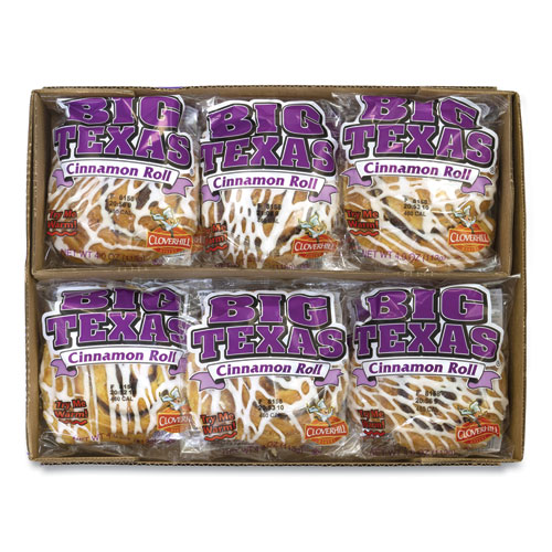 Cloverhill Bakery Big Texas Cinnamon Roll, 4 oz, 12/Box, Delivered in 1-4 Business Days