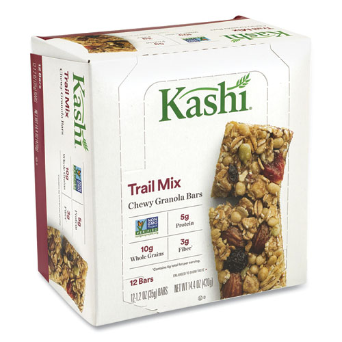 Kashi® Chewy Granola Bars, Trail Mix, 1.2 Oz Bar, 12 Bars/Box, 2 Boxes/Carton, Ships In 1-3 Business Days
