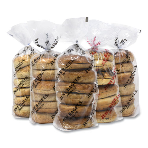 Just Bagels Assorted Bagels, Assorted Flavors, 6 Bagels/Pack, 5 Packs/Carton, Ships in 1-3 Business Days