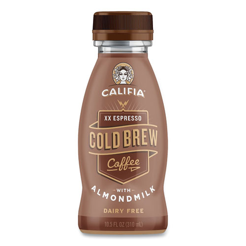 CALIFIA FARMS® Cold Brew Coffee with Almond Milk, 10.5 oz Bottle, Mocha Noir, 8/Pack, Delivered in 1-4 Business Days