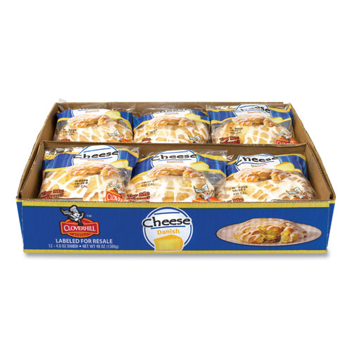 Cloverhill Bakery Cheese Danish, 4 oz, 12/Box, Delivered in 1-4 Business Days