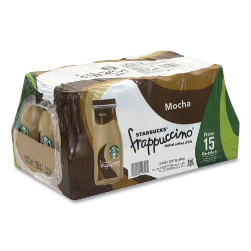 Frappuccino Coffee, 9.5 oz Bottle, Mocha, 15/Carton, Ships in 1-3 Business Days