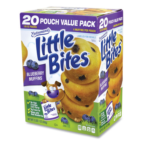Entenmann's Little Bites® Little Bites Muffins, Blueberry, 1.65 oz Pouch, 20 Pouches/Box, Delivered in 1-4 Business Days
