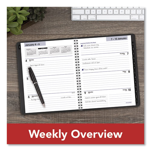 Image of At-A-Glance® Dayminder Executive Weekly/Monthly Refillable Planner, 8.75 X 7, Black Cover, 12-Month (Jan To Dec): 2024