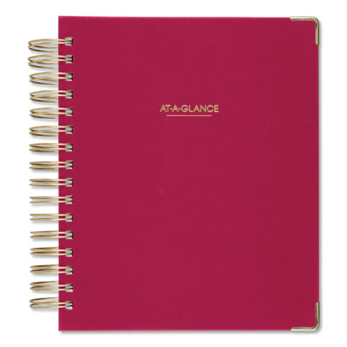 Harmony Daily Hardcover Planner, 8.75 x 7, Berry Cover, 12-Month (Jan to Dec): 2022