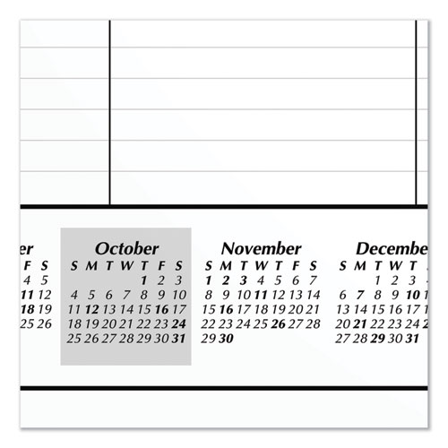 Image of Academic Year Ruled Desk Pad, 21.75 x 17, White Sheets, Black Binding, Black Corners, 16-Month (Sept to Dec): 2022 to 2023