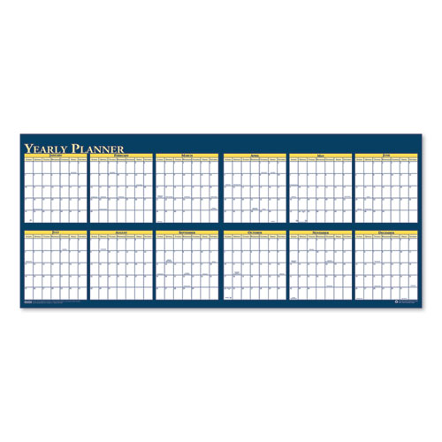 Recycled Reversible Yearly Wall Planner, 60 x 26, 2022