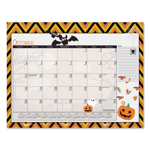 100% Recycled Seasonal Academic Desk Pad Calendar, 22 x 17, 2022-2023
