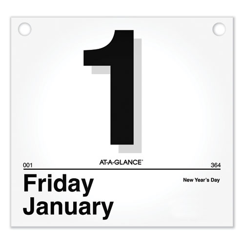 "Today Is" Daily Wall Calendar Refill, 8.5 x 8, White Sheets, 12-Month (Jan to Dec): 2022