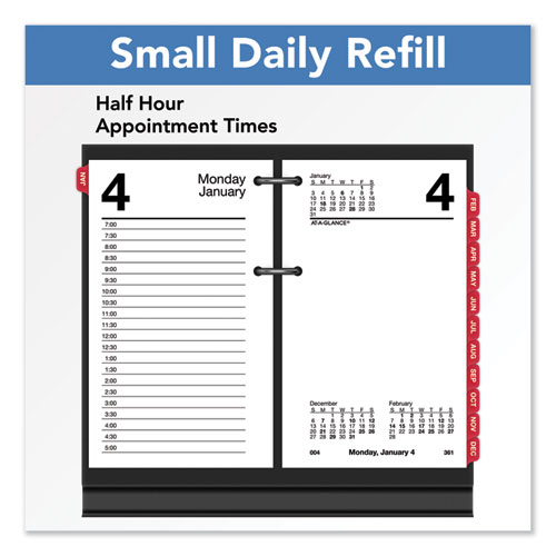 Image of At-A-Glance® Desk Calendar Refill With Tabs, 3.5 X 6, White Sheets, 12-Month (Jan To Dec): 2024
