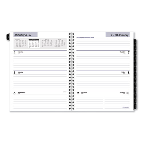 Image of DayMinder Executive Weekly/Monthly Refill, 8.75 x 7, White Sheets, 12-Month (Jan to Dec): 2023