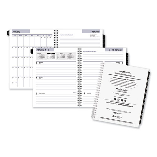 At-A-Glance® Dayminder Executive Weekly/Monthly Refill, 8.75 X 7, White Sheets, 12-Month (Jan To Dec): 2024