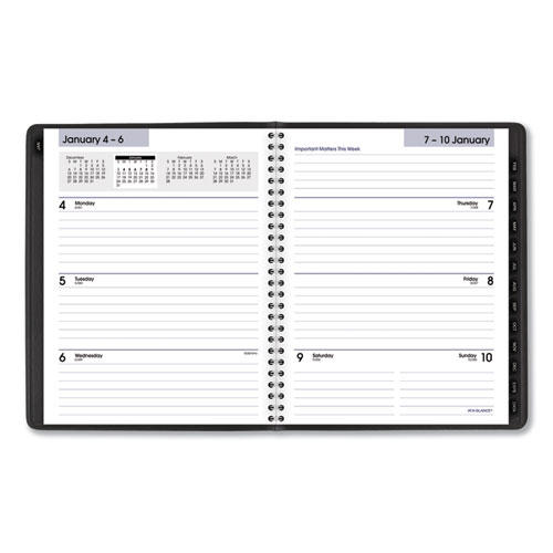 Image of At-A-Glance® Dayminder Executive Weekly/Monthly Refillable Planner, 8.75 X 7, Black Cover, 12-Month (Jan To Dec): 2024