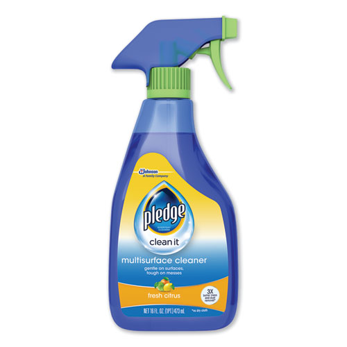 Pledge® Multi-Surface Cleaner, Clean Citrus Scent, 16 oz Trigger Spray Bottle