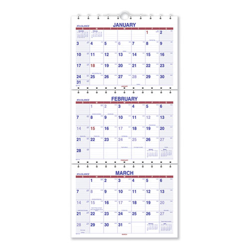 MOVE-A-PAGE THREE-MONTH WALL CALENDAR, 12 X 27, MOVE-A-PAGE, 2021