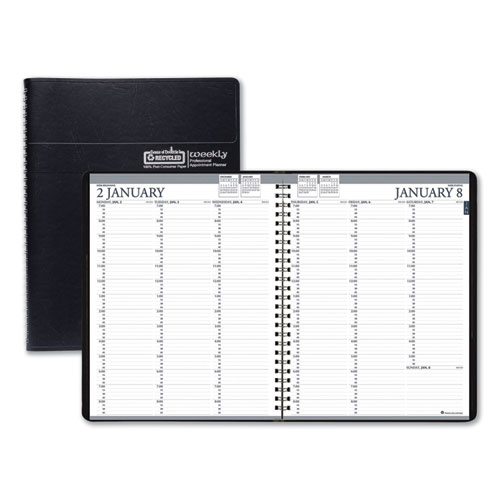 House of Doolittle™ Recycled Professional Academic Weekly Planner, 11 x 8.5, Black, 2021-2022