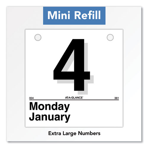 Image of Today Is Daily Wall Calendar Refill, 6 x 6, White Sheets, 12-Month (Jan to Dec): 2023