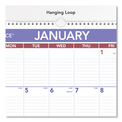 Image of At-A-Glance® Erasable Wall Calendar, 15.5 X 22.75, White Sheets, 12-Month (Jan To Dec): 2024