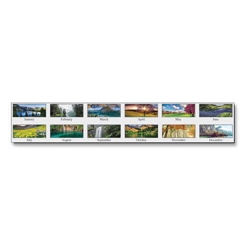 Recycled Scenic Compact Three-Month Wall Calendar, 8 x 17, 2022-2024
