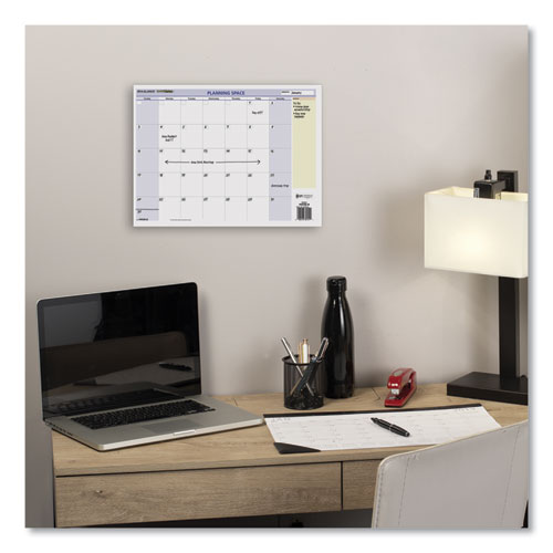 Image of QuickNotes Mini Erasable Wall Planner, 16 x 12, White/Blue/Yellow Sheets, 12-Month (Jan to Dec): 2023