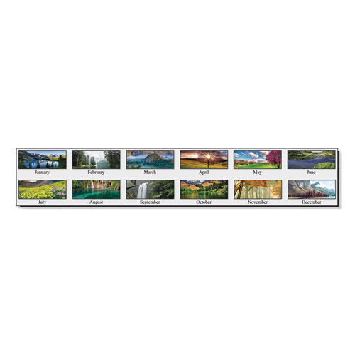 Recycled Scenic Landscapes Three-Month/Page Wall Calendar, 12.25 x 26, 2022-2024