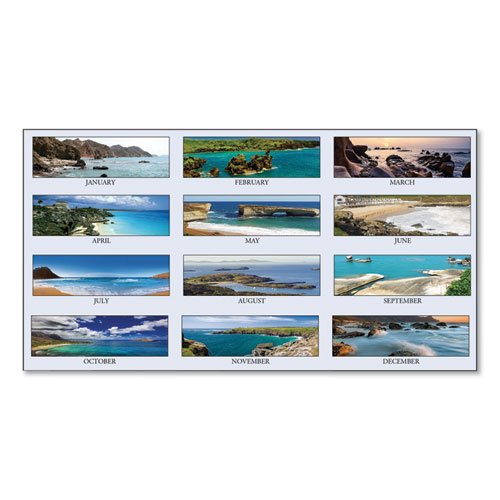 Recycled Coastlines Photographic Monthly Desk Pad Calendar, 18.5 x 13, 2022