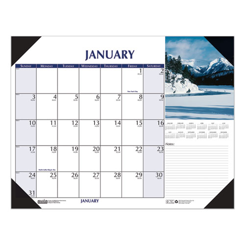 Earthscapes Scenic Desk Pad Calendar, 18.5 x 13, 2022