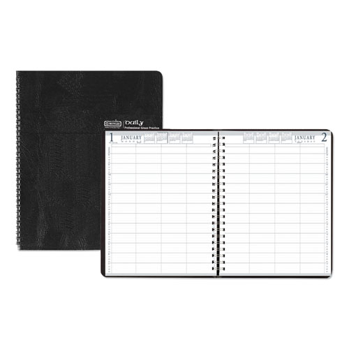 House of Doolittle™ Four-Person Group Practice Daily Appointment Book, 11 x 8.5, Black, 2022