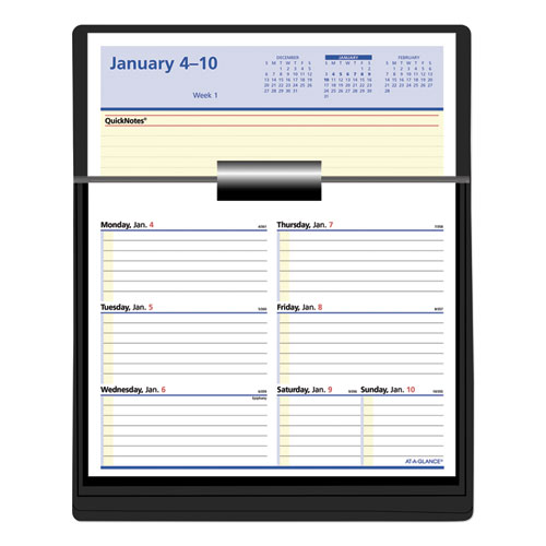 Flip-A-Week Desk Calendar Refill with QuickNotes, 7 x 6, White Sheets, 12-Month (Jan to Dec): 2024