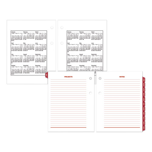 Compact Desk Calendar Refill, 3 x 3.75, White, 2022