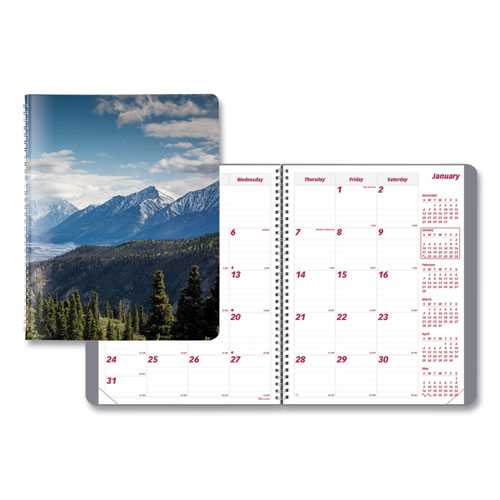 Image of Mountains 14-Month Planner, Mountains Photography, 11 x 8.5, Blue/Green Cover, 14-Month (Dec to Jan): 2022 to 2024