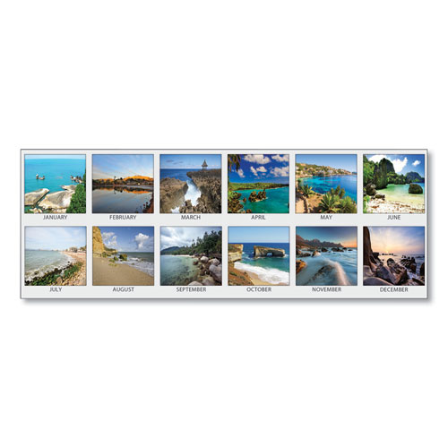 100% Recycled Earthscapes Seascapes Desk Pad Calendar, 22 x 17, 2022
