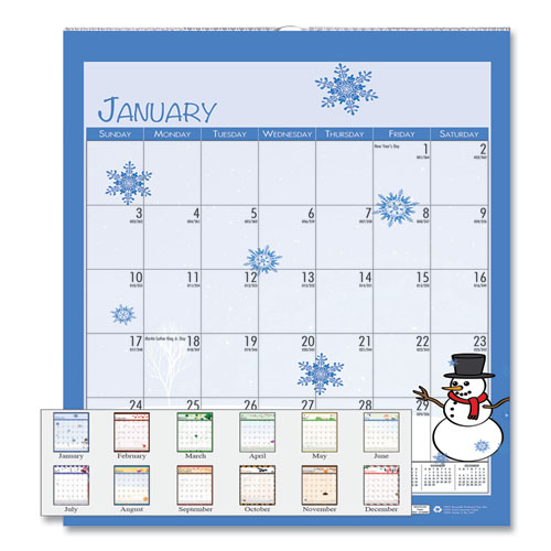 12 Months Jan-Dec House Of Doolittle Wall Calendar Seasonal