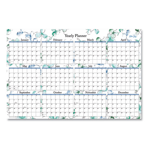 Blue Sky® Lindley Laminated Erasable Wall Calendar Lindley Floral