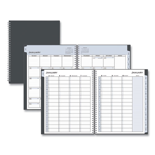 PASSAGES WEEKLY/MONTHLY WIREBOUND PLANNER, VERTICAL FORMAT, 11 X 8.5, BLACK COVER, 2021