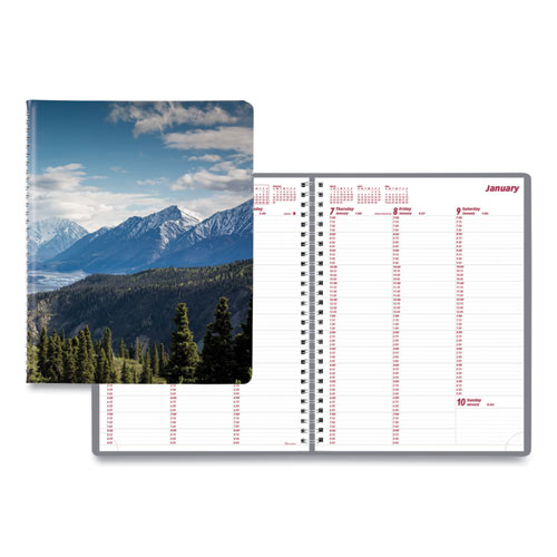 Mountains Weekly Appointment Book, Mountains Photography, 11 x 8.5, Blue/Green Cover, 12-Month (Jan to Dec): 2023