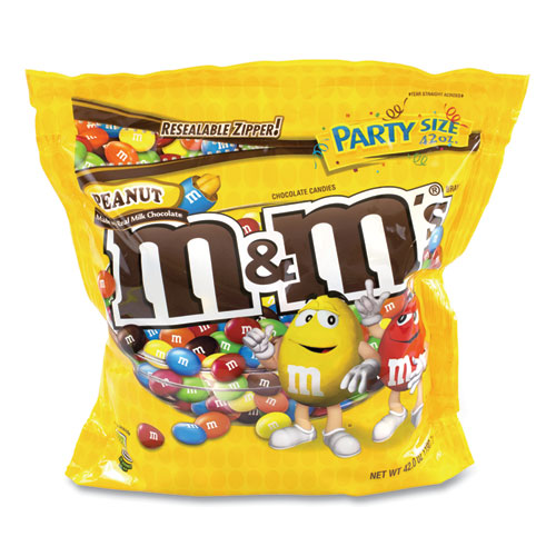 M & M'S® Sup Party Bag Peanut, 42 Oz Bag, 2 Bags/Pack, Ships In 1-3 Business Days