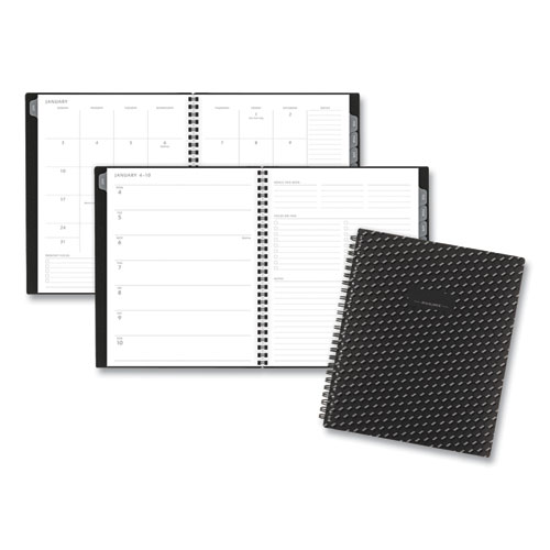 AT-A-GLANCE® Elevation Poly Weekly/Monthly Planner, 11 x 8.5, Black, 2022