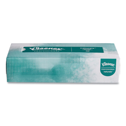 Image of Naturals Facial Tissue for Business, Flat Box, 2-Ply, White, 125 Sheets/Box, 48 Boxes/Carton