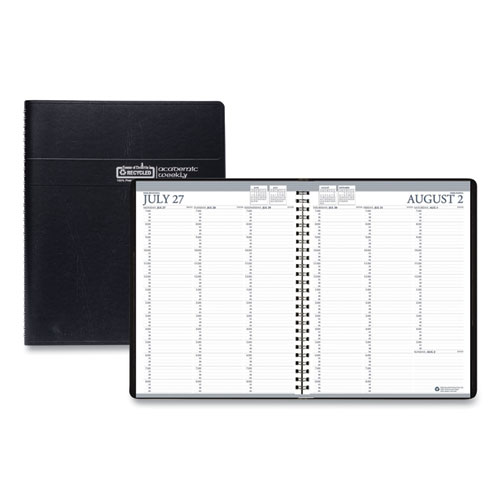 RECYCLED PROFESSIONAL ACADEMIC WEEKLY PLANNER, 11 X 8.5, BLACK, 2020-2021