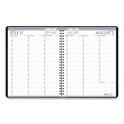 Recycled Professional Academic Weekly Planner, 11 x 8.5, Black, 2022-2023