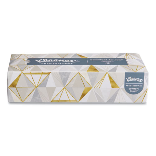 Image of White Facial Tissue for Business, 2-Ply, White, Pop-Up Box, 125 Sheets/Box, 48 Boxes/Carton