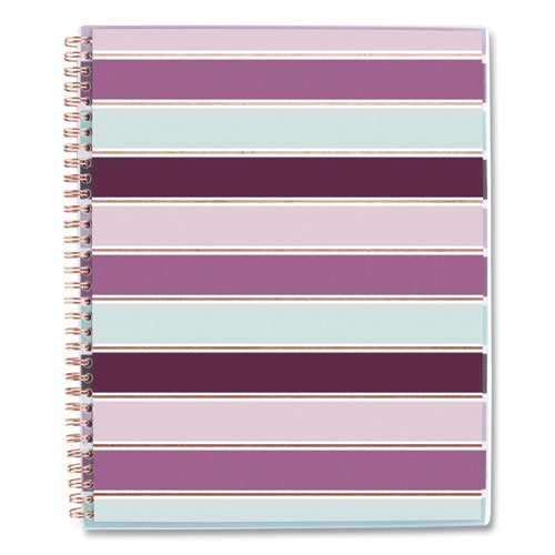 RIBBON WEEKLY/MONTHLY PLANNER, 11 X 8.5, BURGUNDY/PINK/BLUE/WHITE STRIPED, 2021