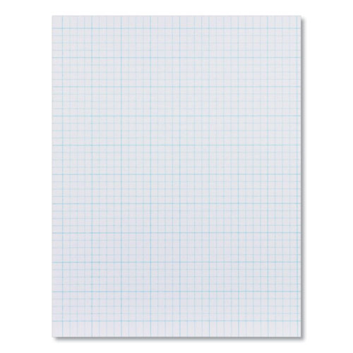 Quadrille Pads, Cross-Section Quadrille Rule (10 sq/in, 1 sq/in), 40 White (Standard 15 lb) 8.5 x 11 Sheets