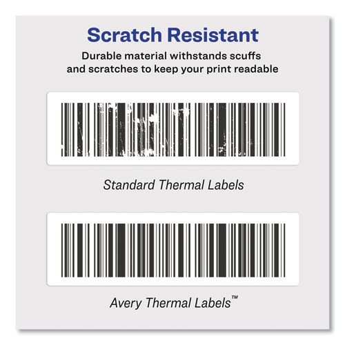 Image of Avery® Thermal Printer Labels, Thermal Printers, 1.13 X 3.5, Clear, 120/Roll, 1 Roll/Pack