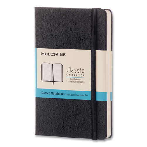 Classic Collection Hard Cover Notebook, 1 Subject, Dotted Rule, Black Cover, 5.5 x 3.5