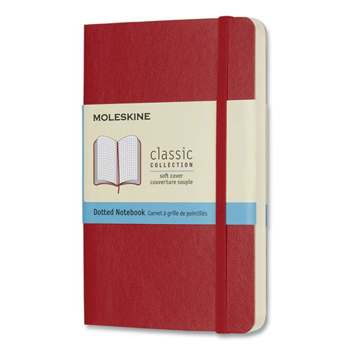 Classic Softcover Notebook, 1 Subject, Dotted Rule, Scarlet Red Cover, 5.5 x 3.5