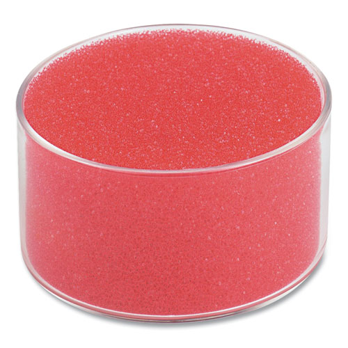 Sponge and Cup Moistener, 1.5"h x 3"dia, Red